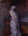 woman in a chemise standing by a bed madame poupoule 1899 Toulouse Lautrec Henri de